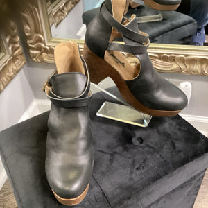 Free People Leather Wooden Heel SHOES 40