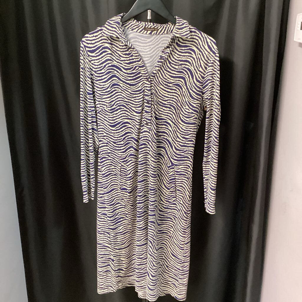 J Mclaughin Zebra Pattern LS DRESSES M