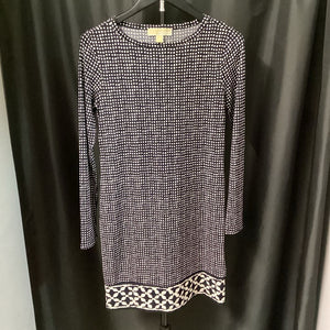 Michael Kors Square Pattern LS DRESSES XS
