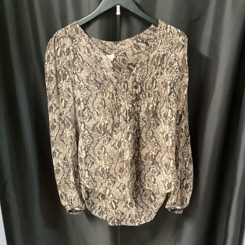 Veronica Beard Snakeskin Print LS TOPS 10