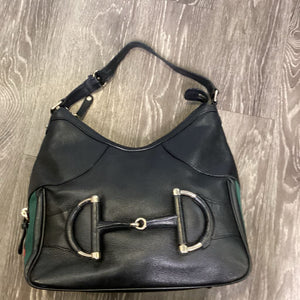 Gucci Leather Horsebit w Side Stripes HANDBAGS M