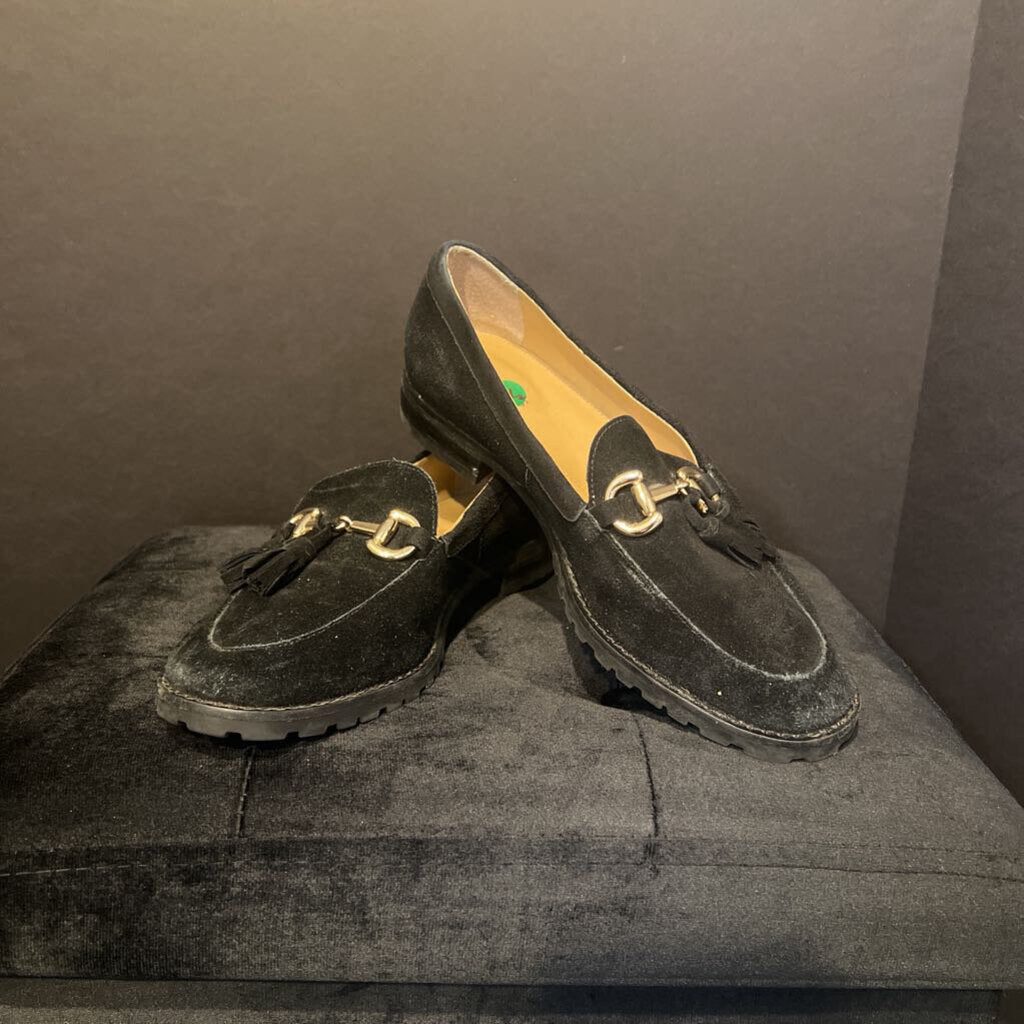 Talbots Bedazzled Emblem Flats SHOES 8.5