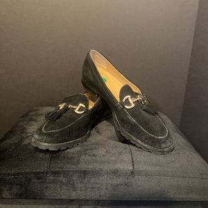 Talbots Bedazzled Emblem Flats SHOES 8.5