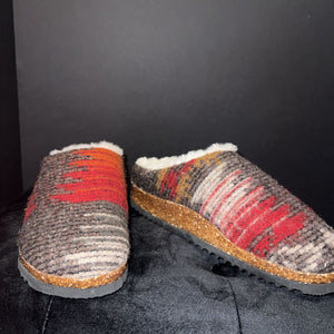 Cloud Nine Patterned Birk-like Slides SHOES 8
