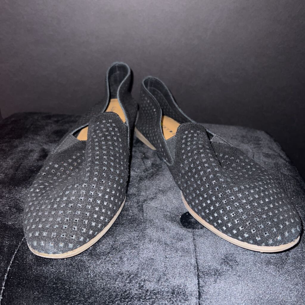Lucky Brand Suede Slip on Perforated SHOES 9