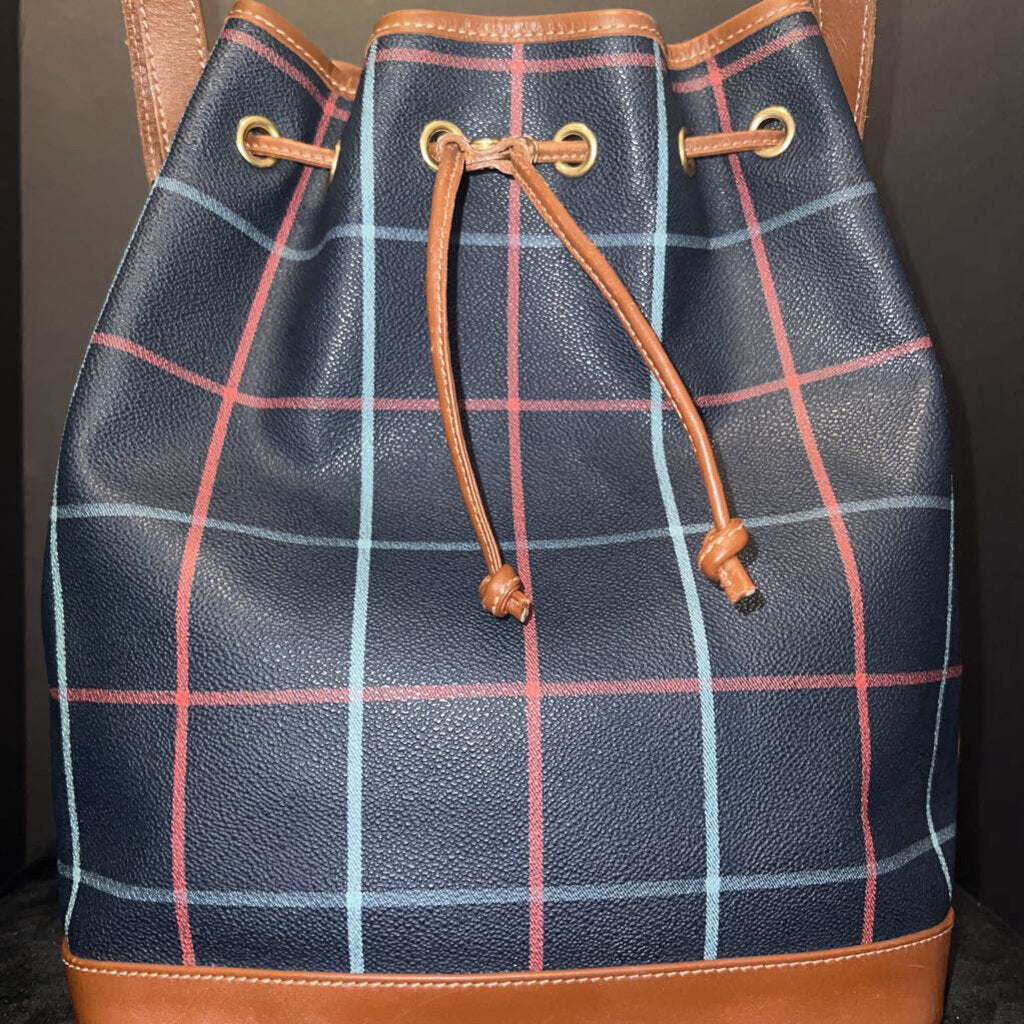 Burberry Windowpane Drawstring Bucket HANDBAGS M