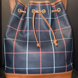 Burberry Windowpane Drawstring Bucket HANDBAGS M