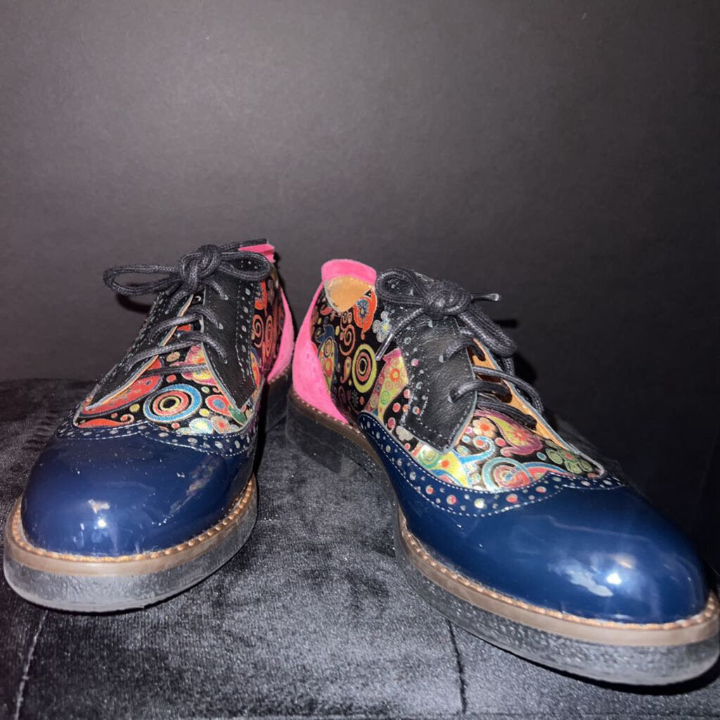 Embassy London Patterned Oxfords Patent SHOES 39