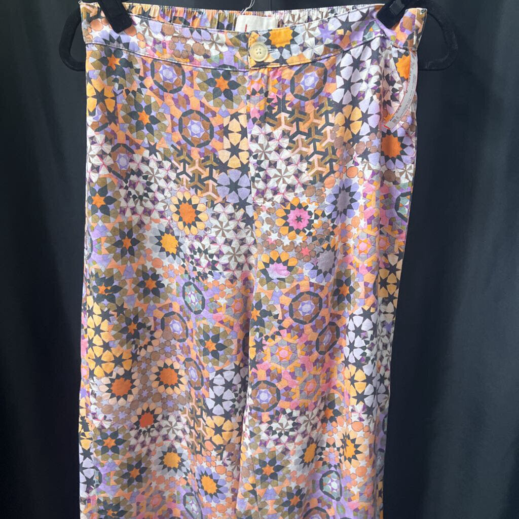 Anthropologie Patterned Wide Leg PANTS 8