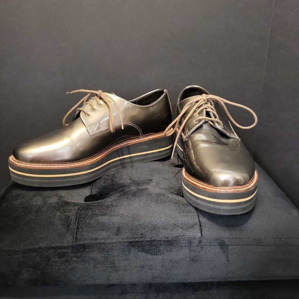 M&S Collection Patent Lace Up Loafers SHOES 6