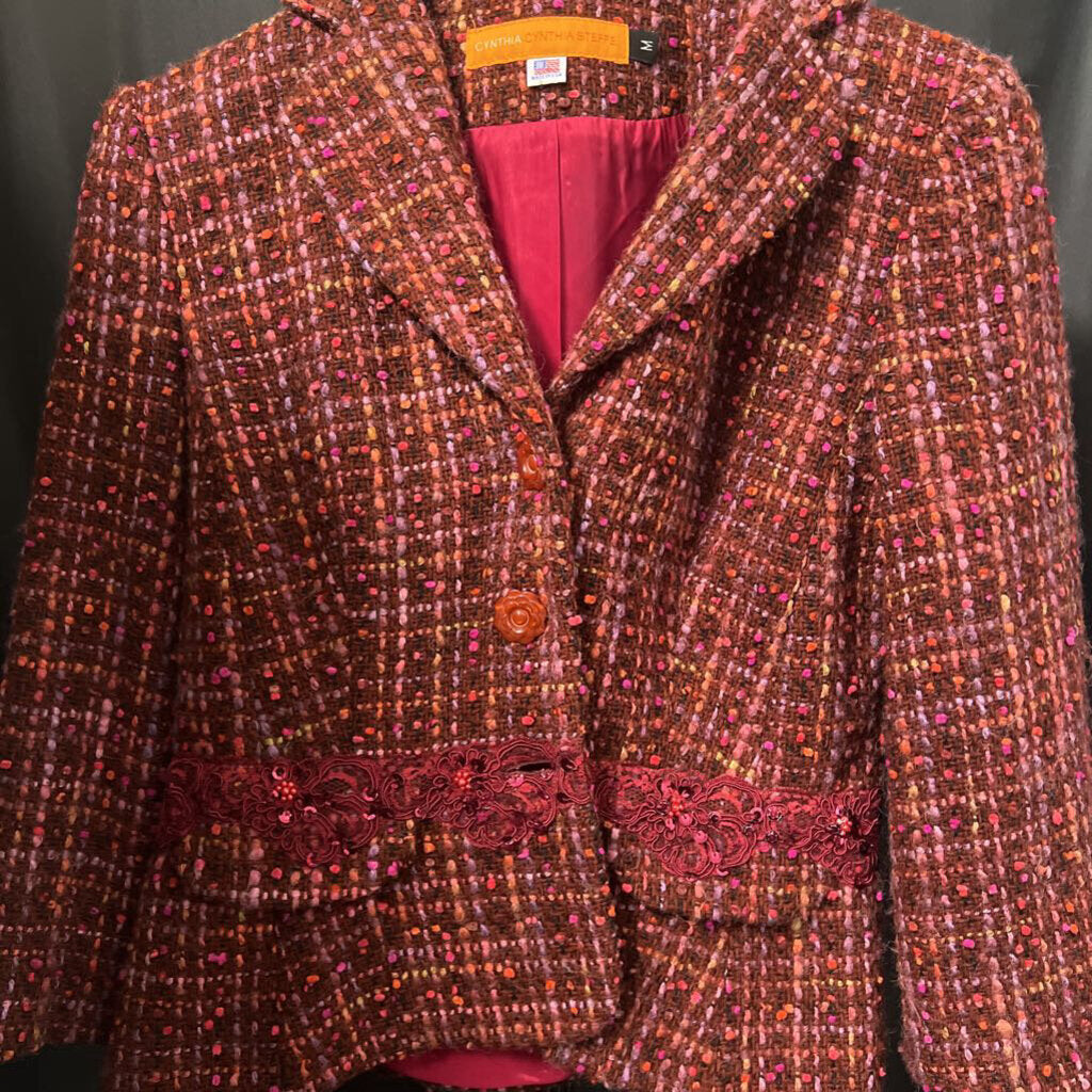 Cynthia Steffe Tweed 2pc Skirt & Blazer SUITS 4/M