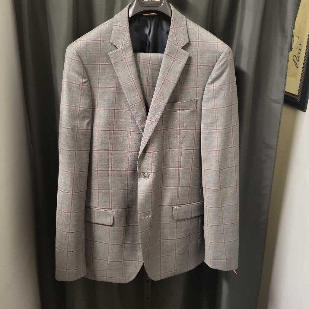 Tommy Hilfiger 2Pc Window Plaid MENS SUITS 40L