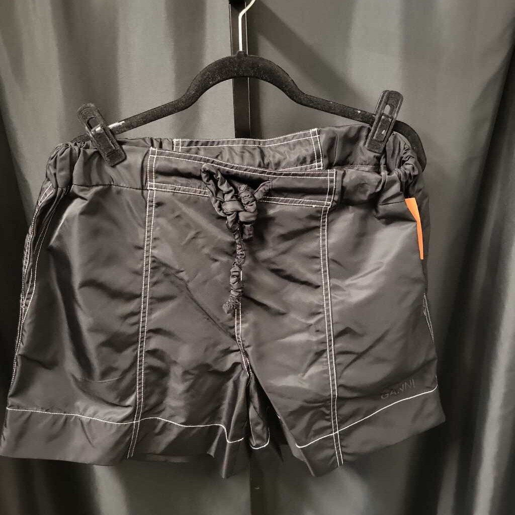 Ganni Nylon Drawstring SHORTS 42