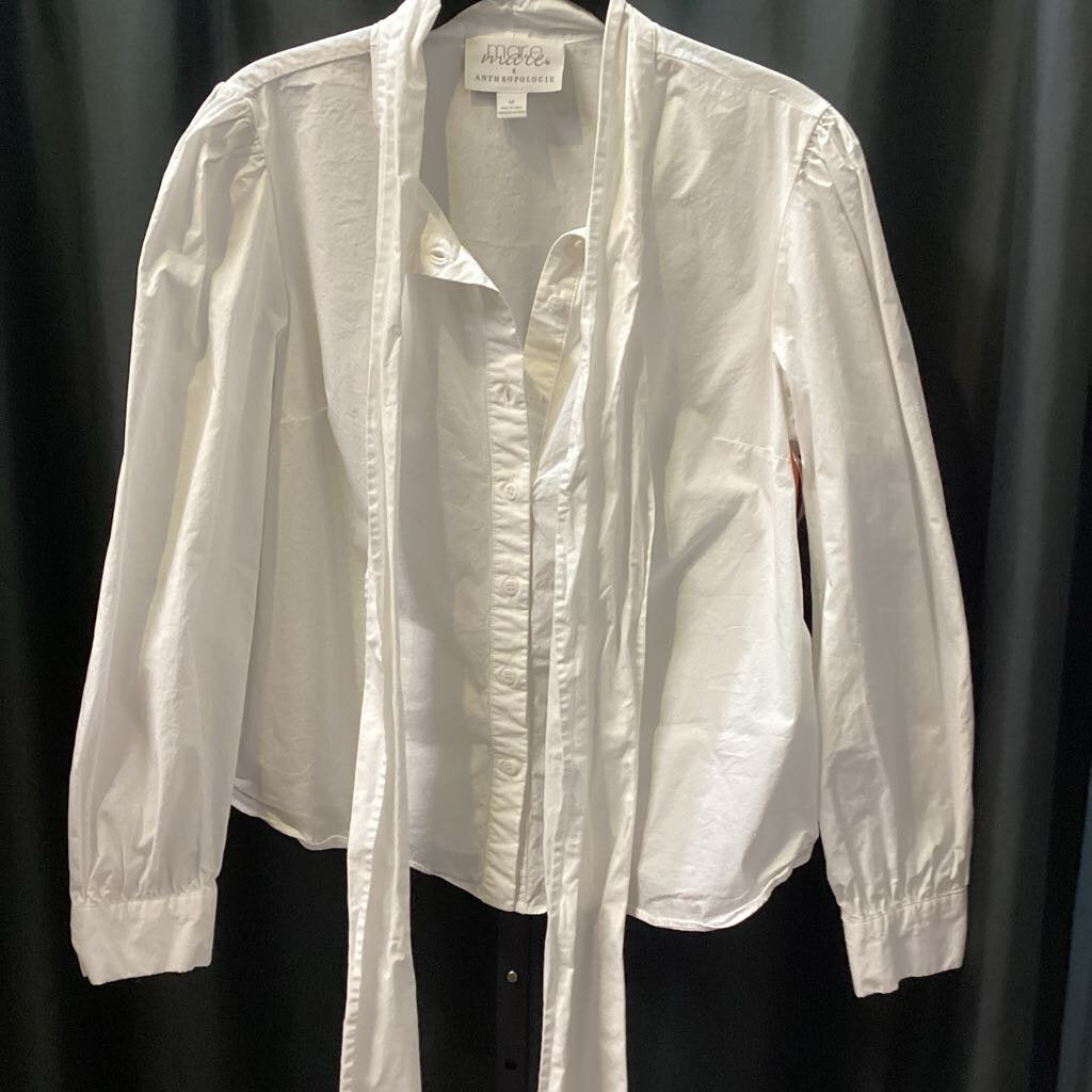 Mare Mare Bttn Up Tie Neck TOPS M