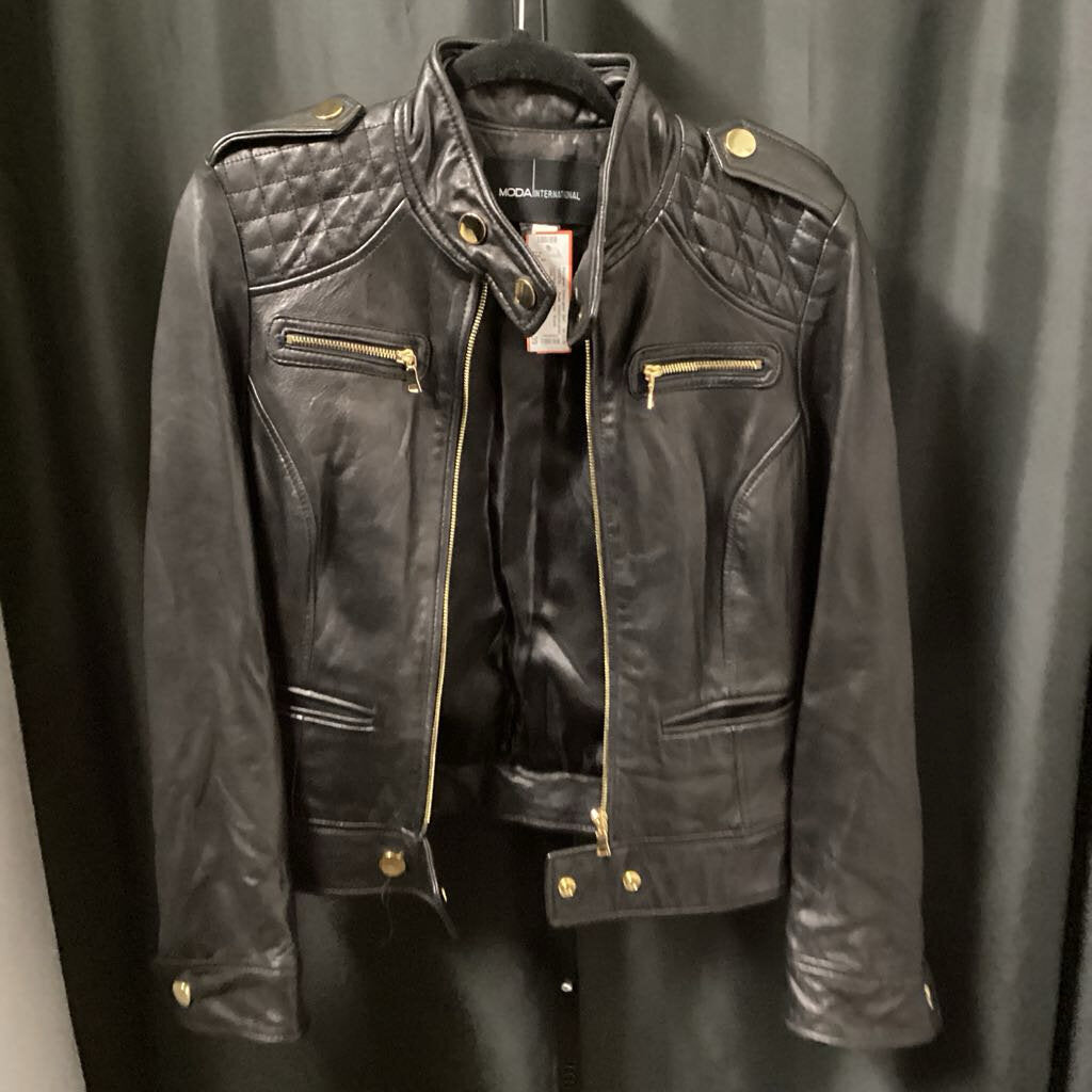 Moda International Leather Moto Style JACKETS S