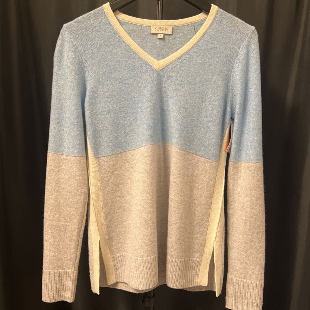 Kinross Colorblock Cashmere SWEATERS S