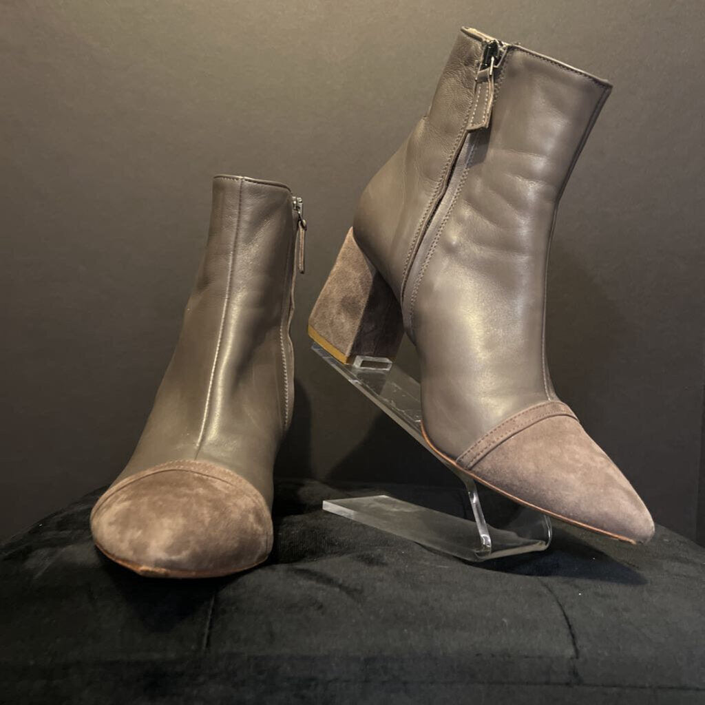 Bells & Becks Leather Heeled Ankle BOOTIES 38.5