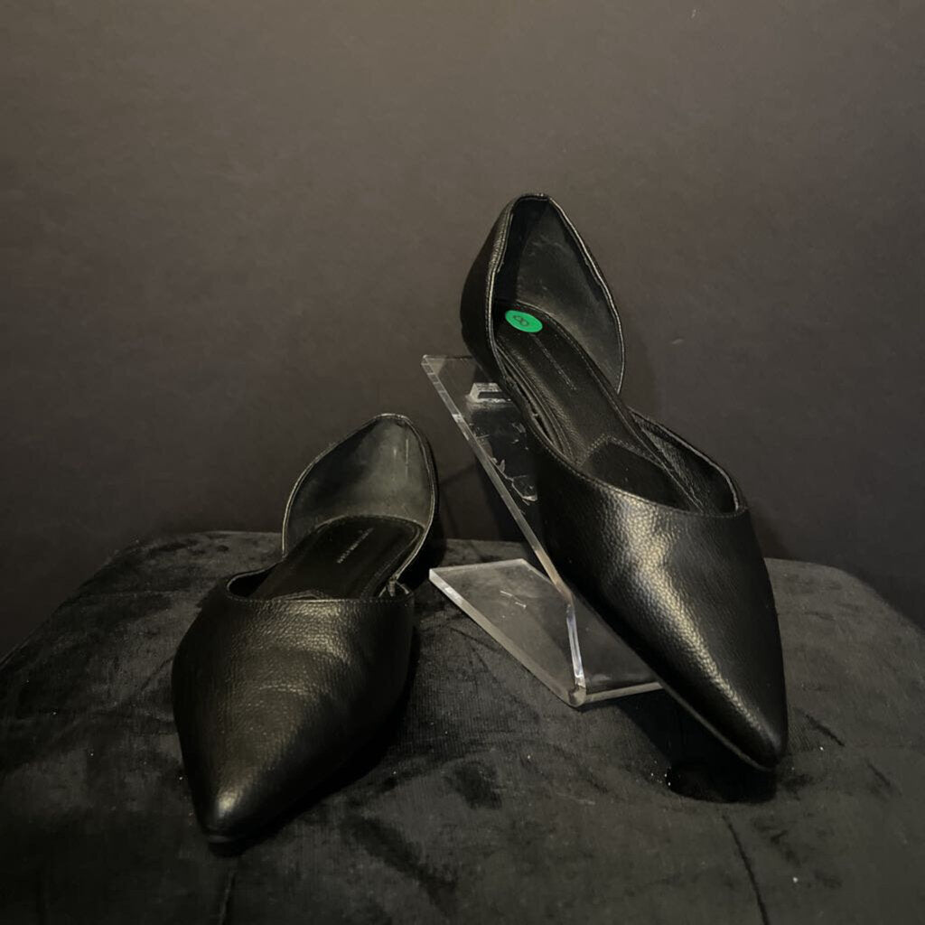 French Connection Leather Pointed Toe Flats SHOES 8