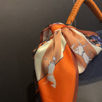 Load image into Gallery viewer, Madison West Leather Colorblock w Scarf Access HANDBAGS M
