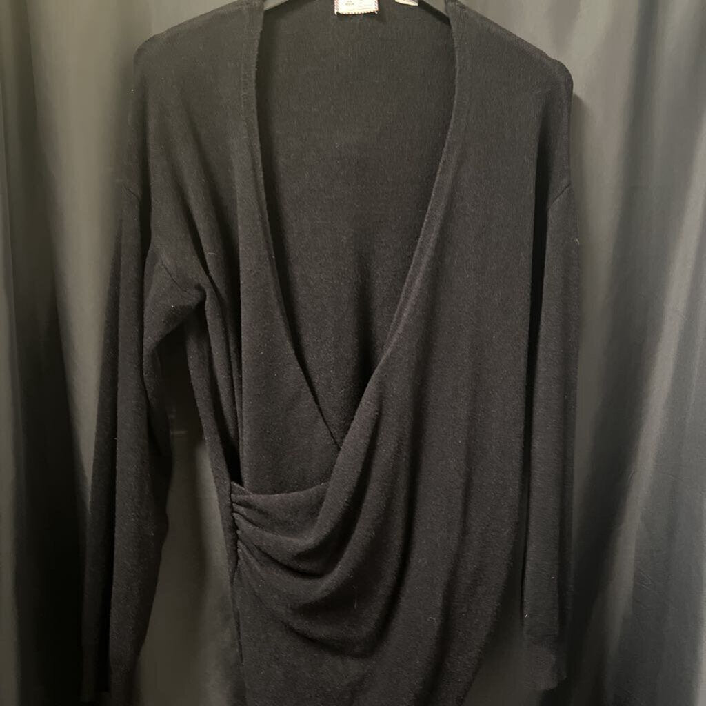 Anthropologie Cross Front Vneck LS SWEATERS M