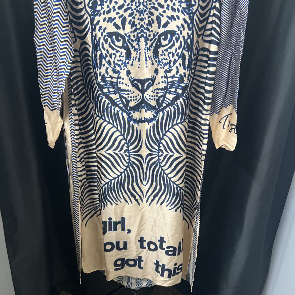 me369 Tiger Graphic Print LS DRESSES M