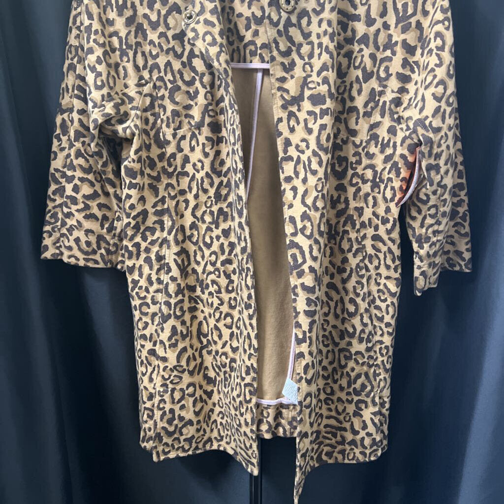 Carol Anderso 3/4 Sleeve Cheetah Longline JACKETS M