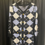 Load image into Gallery viewer, Say What NWT Argyle LS Knit DRESSES S
