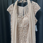 Load image into Gallery viewer, Alex Evenings NWT Lace Overlay w Scarf Shawl EVENING 18
