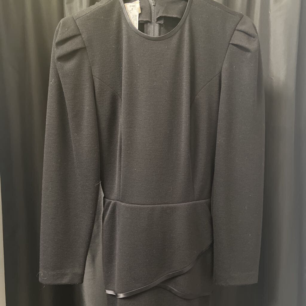 David Warren Puff Sleeve LS Midi DRESSES 8