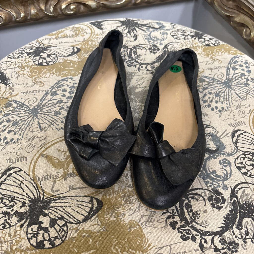 Mercanti Fiorintini Leather Bow Ballet Flats SHOES 8.5