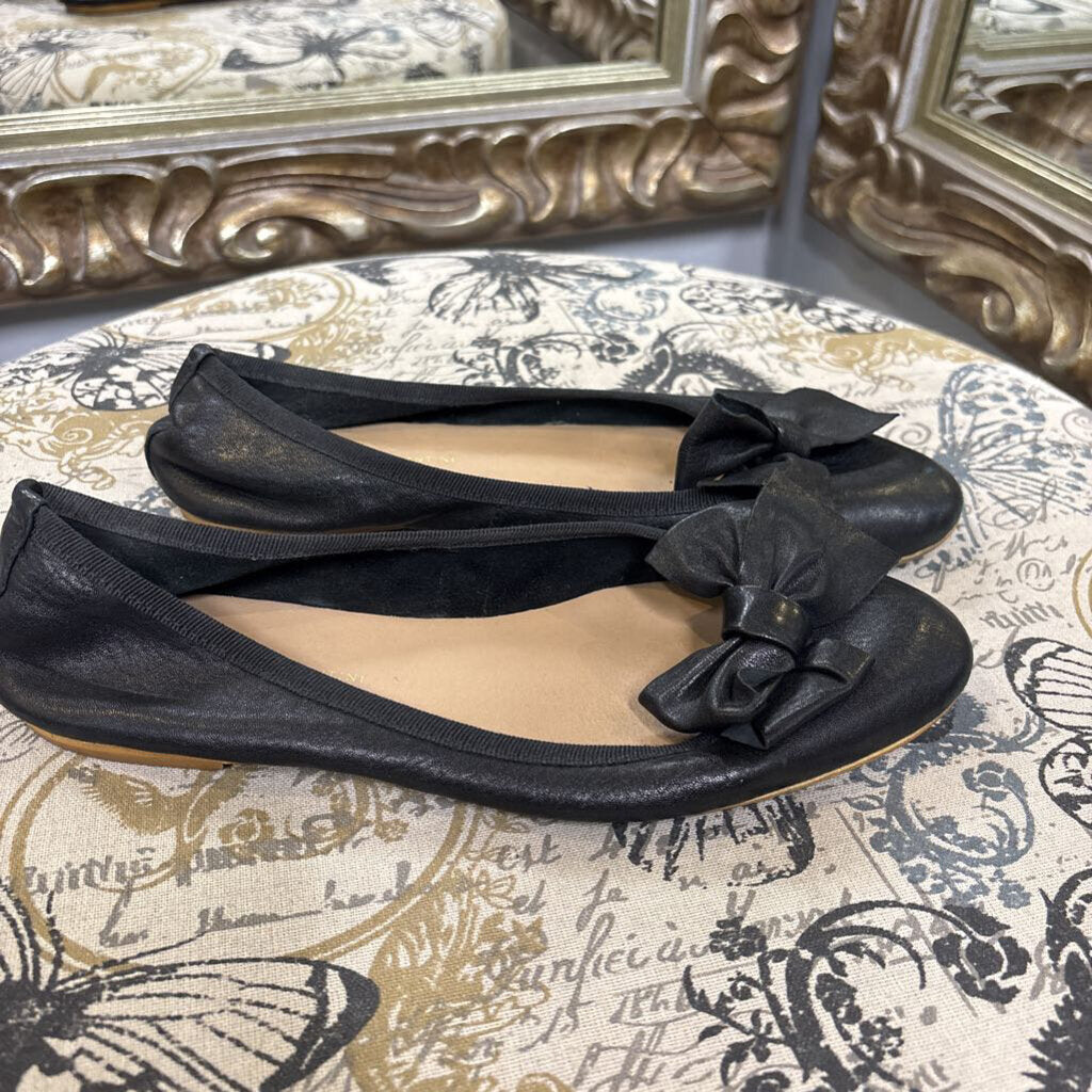 Mercanti Fiorintini Leather Bow Ballet Flats SHOES 8.5