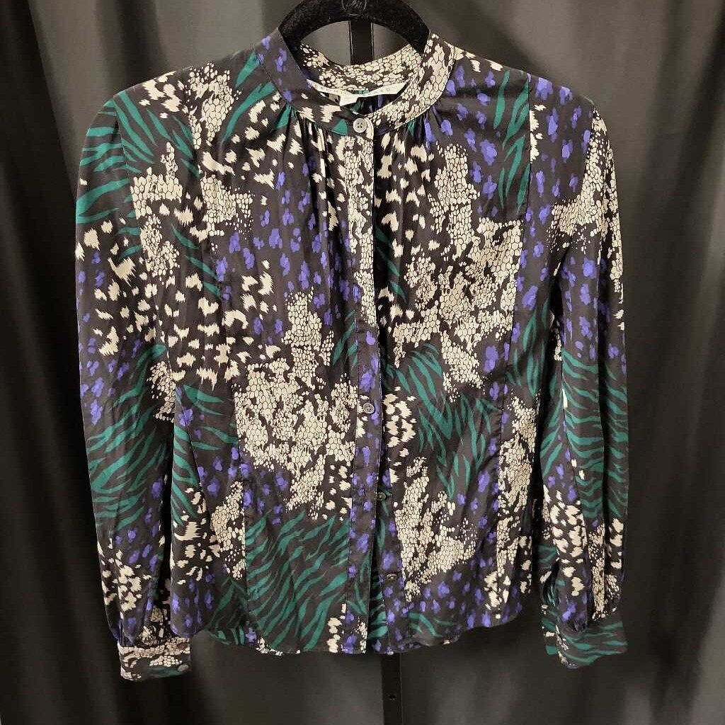 Veronica Beard Patterned Button Up TOPS 00