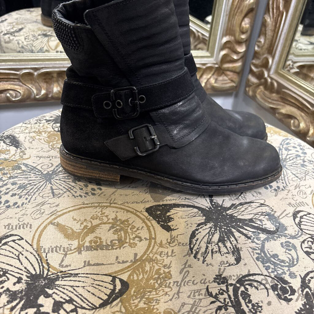 Paul Green Leather Midi Flats BOOTS 8.5