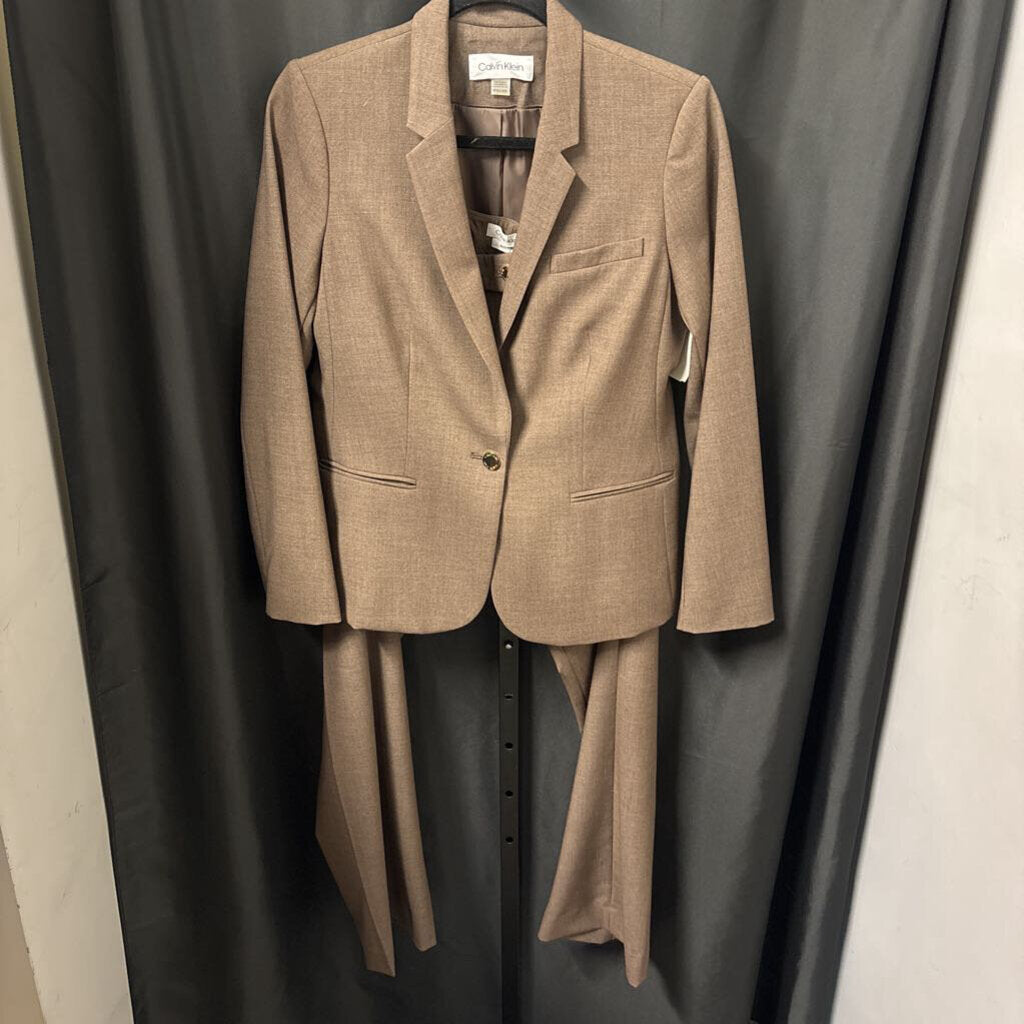 Calvin Klein Solid Blazer Pants SUITS 8p