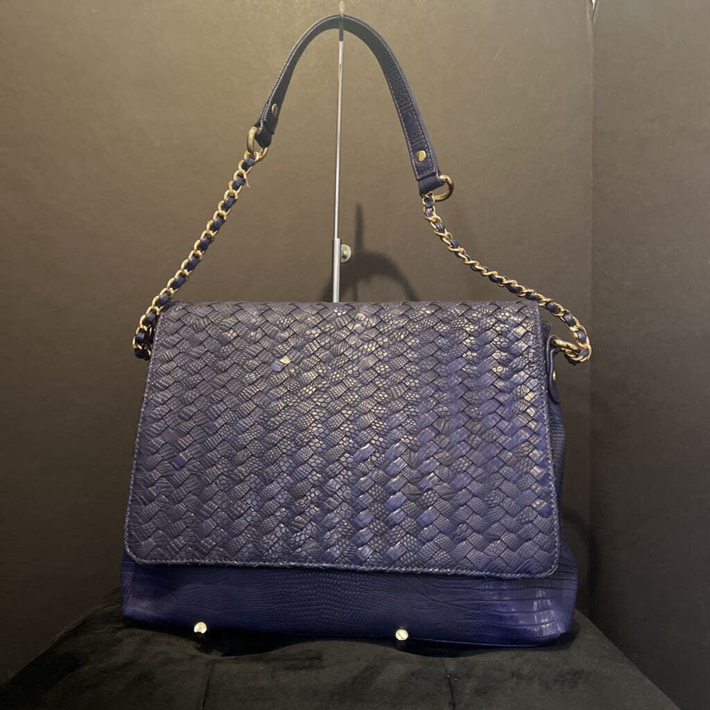 Neiman Marcus Croc-like Print Flap Over Crossbody HANDBAGS M