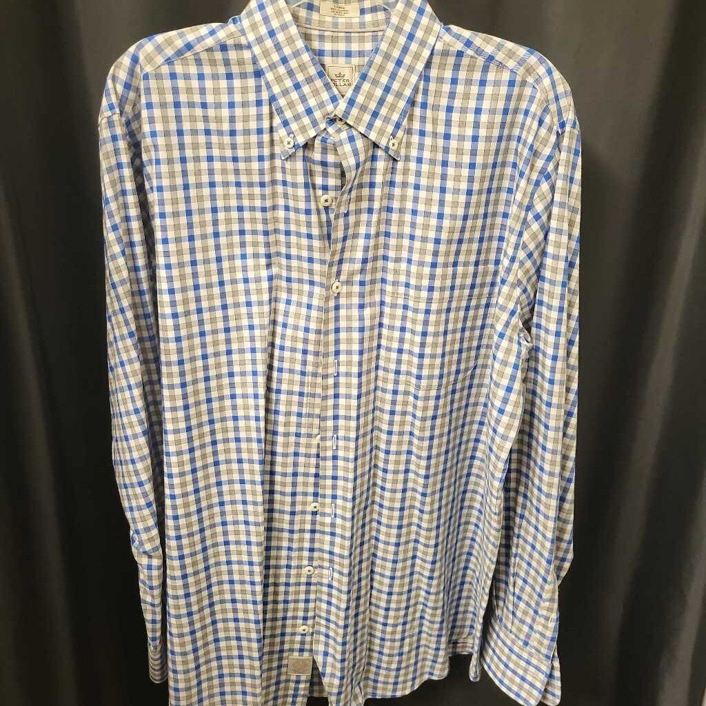 Peter Millar Plaid Button Down MENS SHIRTS L