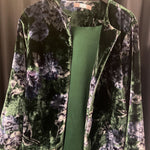 Load image into Gallery viewer, Eva Franco Crushed Velvet Floral Open Front JACKETS M
