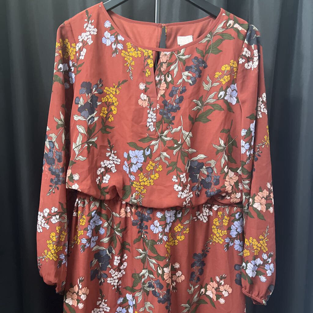 Chicos LS Floral Print Midi DRESSES 1