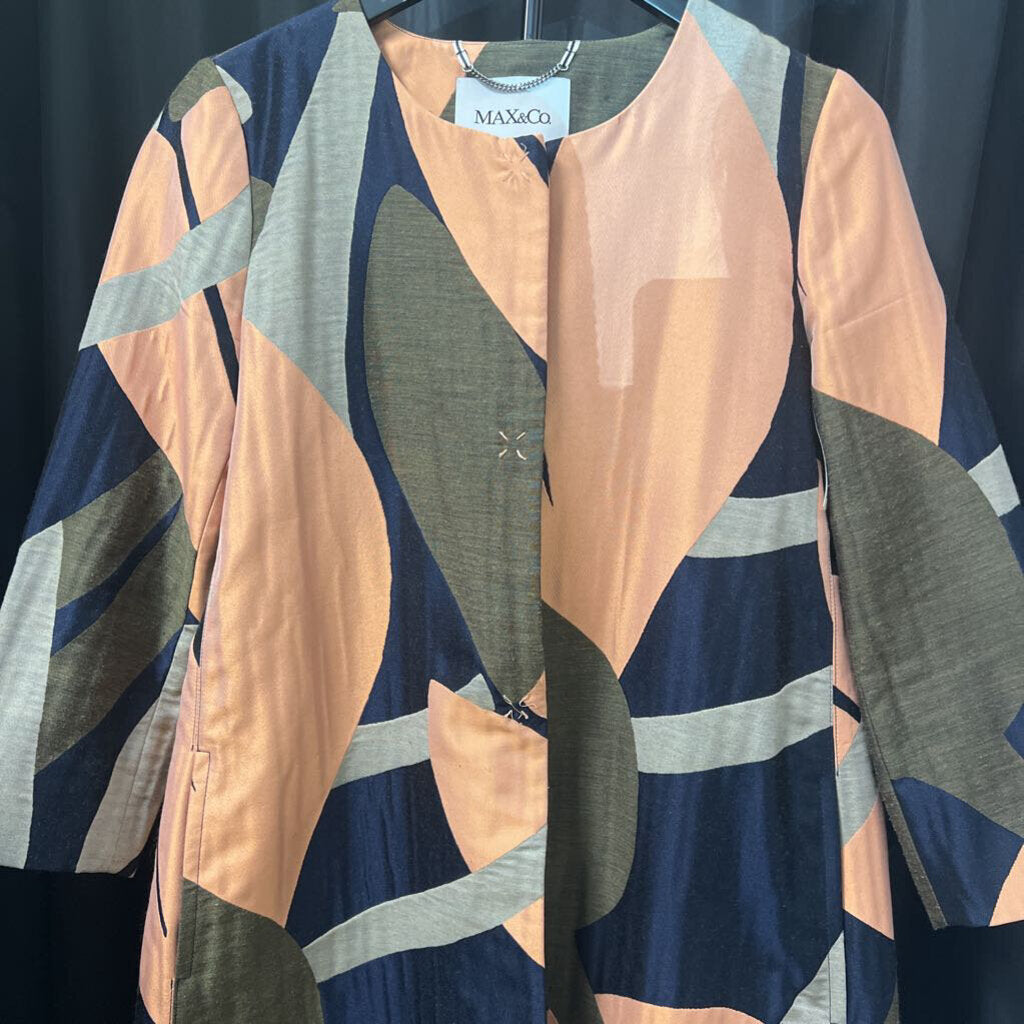 Max & Co Patterned Overcoat JACKETS M/L