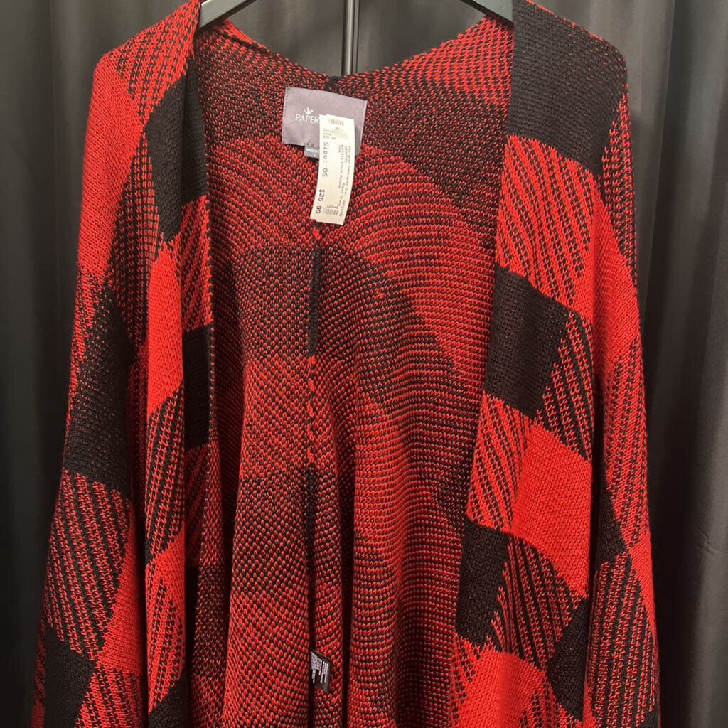 Paper Crane Buffalo Plaid Poncho SWEATERS OS