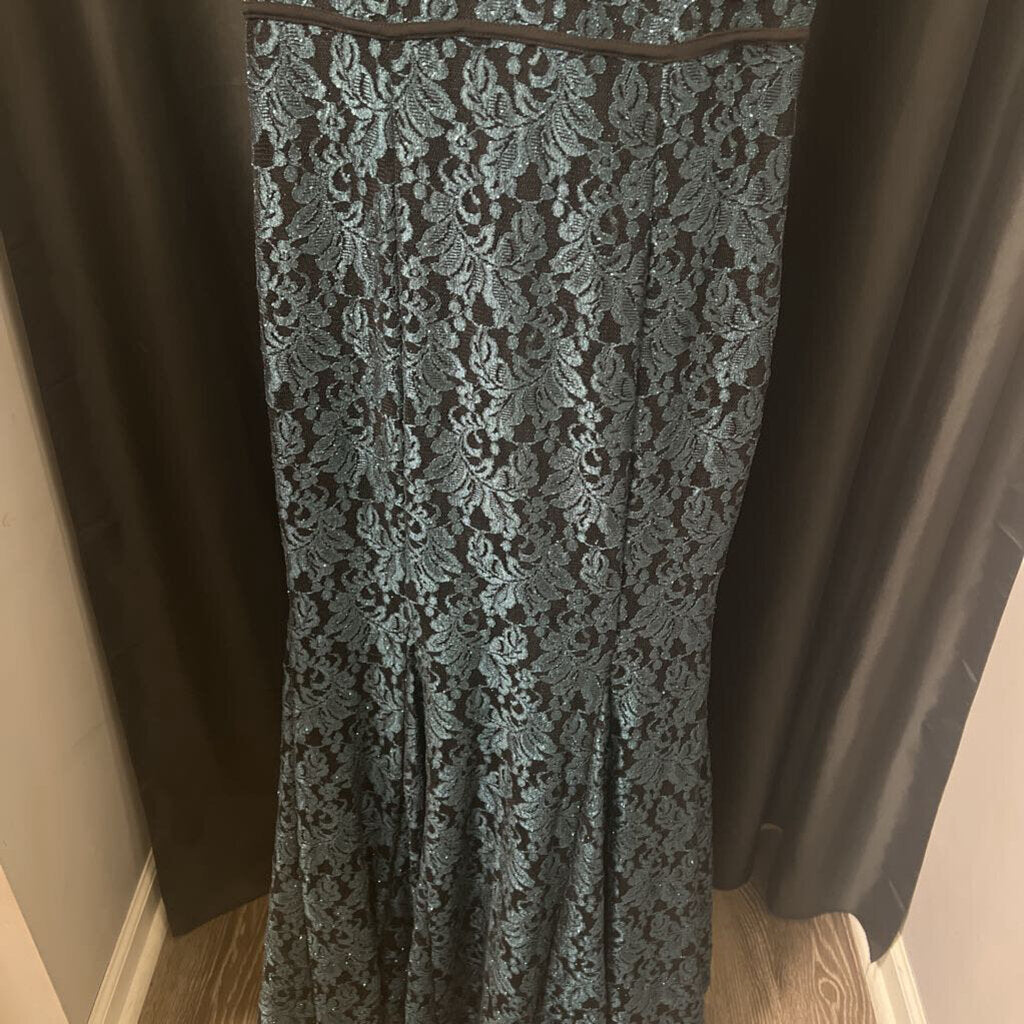 Nightway Sparkle Cap Sleeve Lace Overlay EVENING 10p