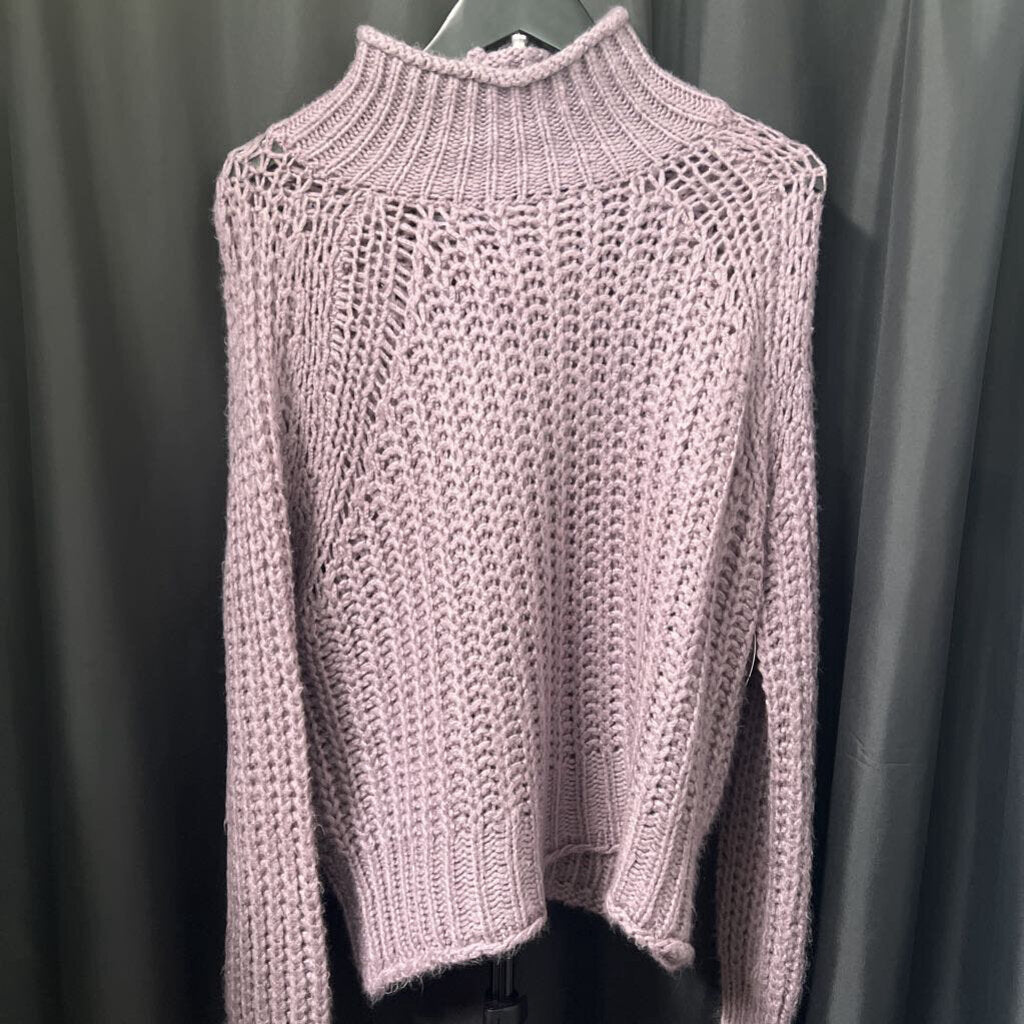 Wooden Ships Crochet Knit LS Mock Neck SWEATERS S/M