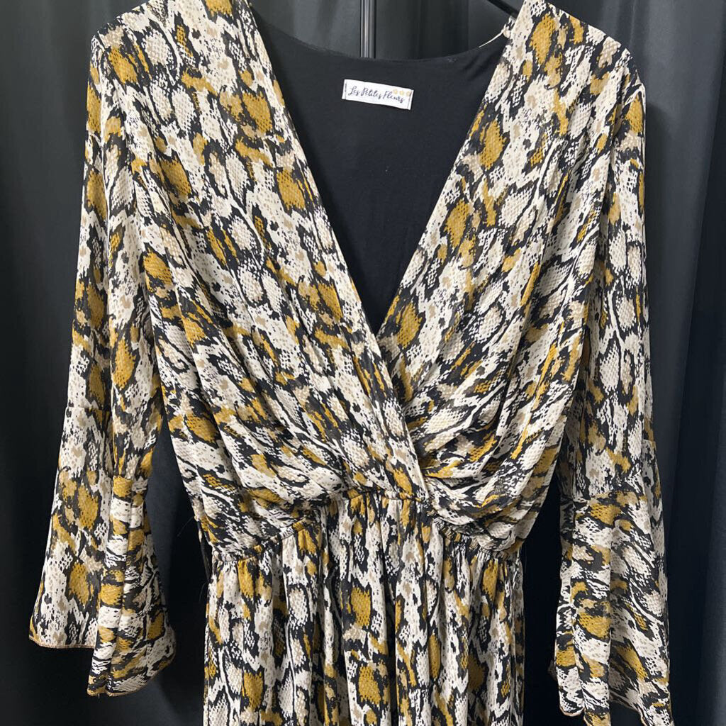 Les Petite Fleurs Snakeprint Maxi DRESSES M