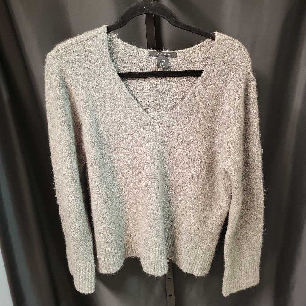Tahari Vneck LS Knit SWEATERS XL