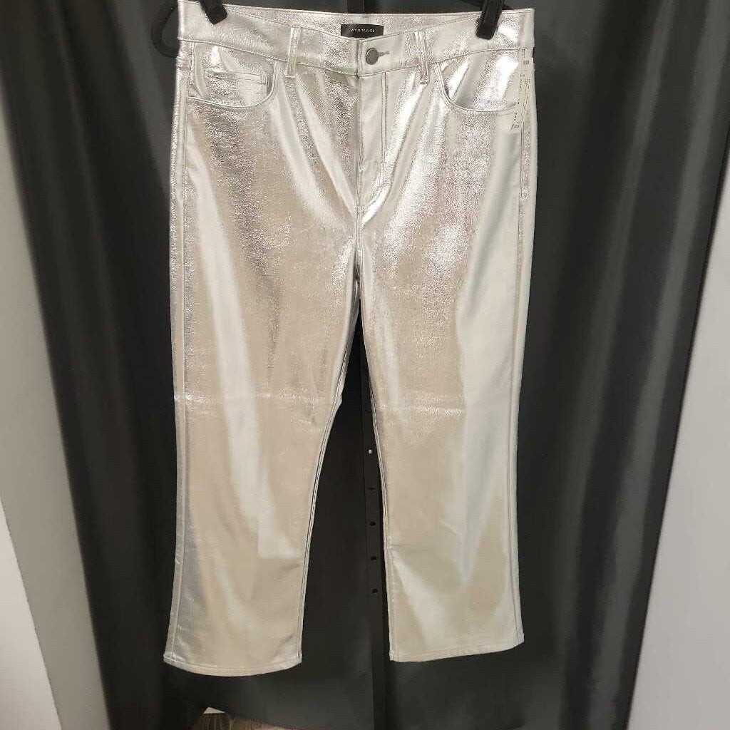 Ann Taylor Metallic Flare Leg PANTS 10