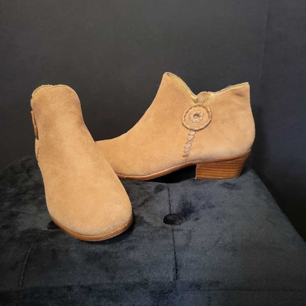 Jack Rogers Suede Flat Ankle Boots BOOTIES 7.5