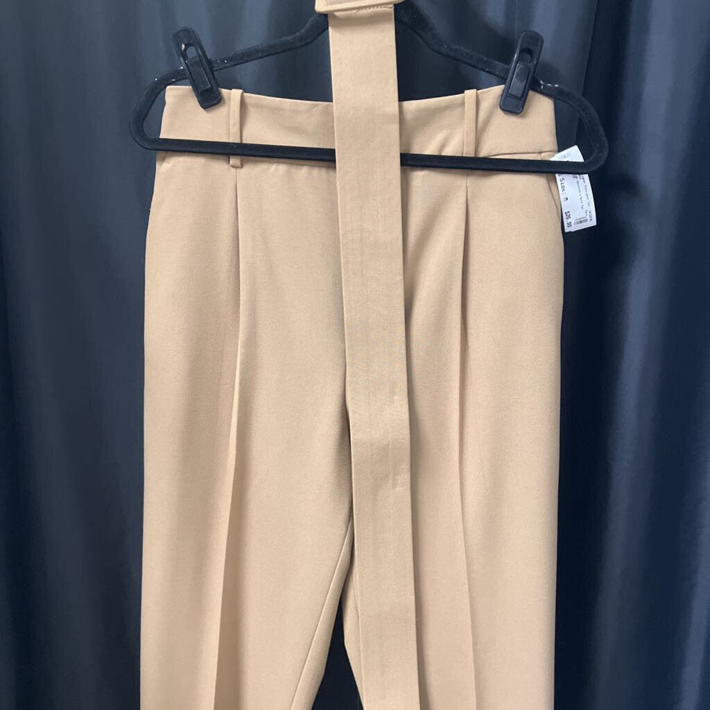 Zara High Waisted w Belt PANTS M