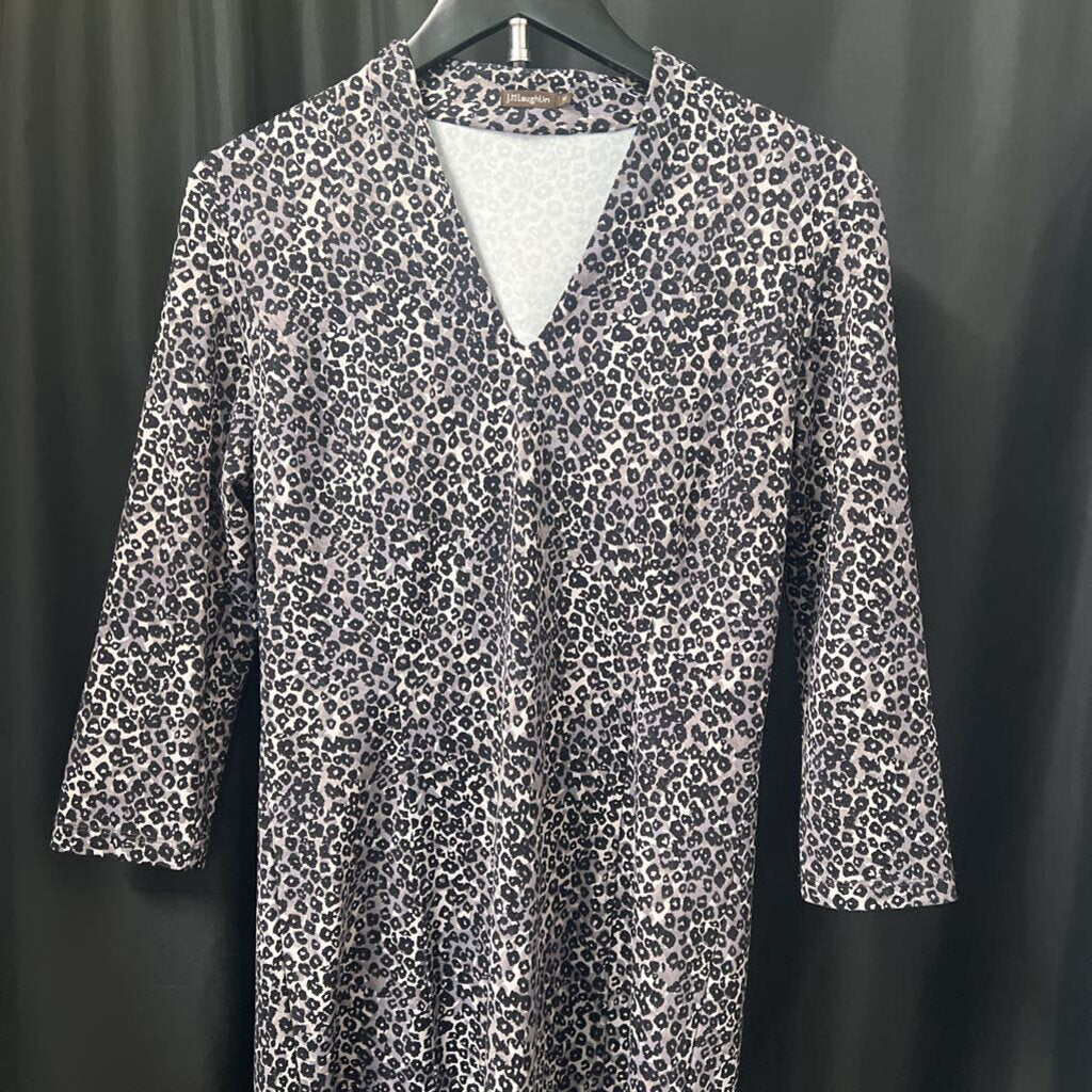 J Mclaughin Cheetah Print 3/4 Sleeve DRESSES M