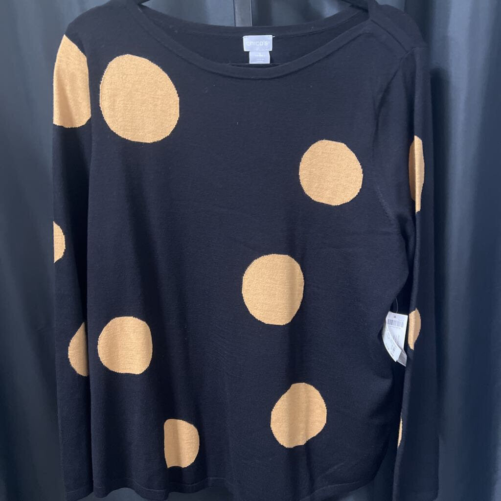 Chicos NWT Polka Dot LS SWEATERS 2