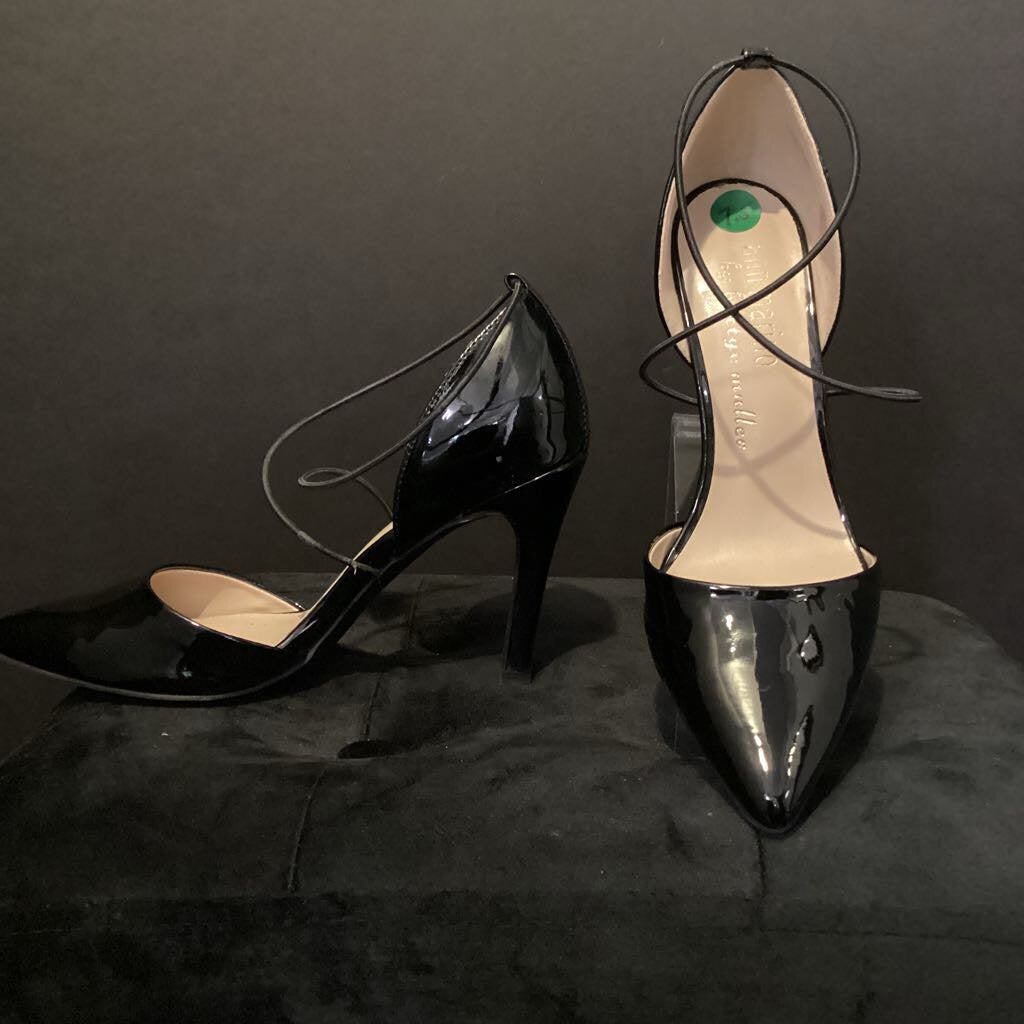 Ann Marino Patent Crossover Heels SHOES 7.5